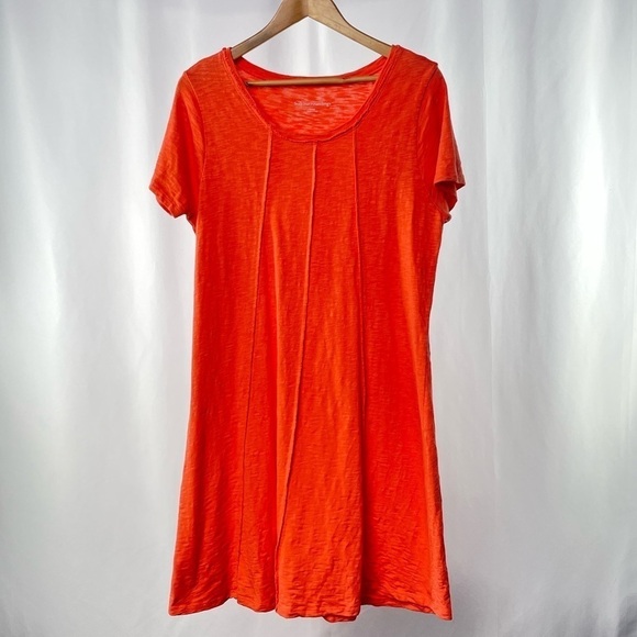Soft Surroundings Cotton Marchesa Dress in Mango Size Large - Picture 2 of 7